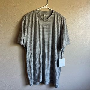 BROOKLINEN Loungewear collection Grey striped tee | XXL (Gently used)